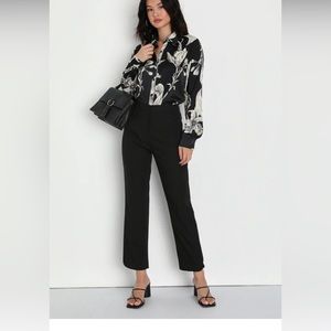 Lulus Everyday Success Black Straight Leg